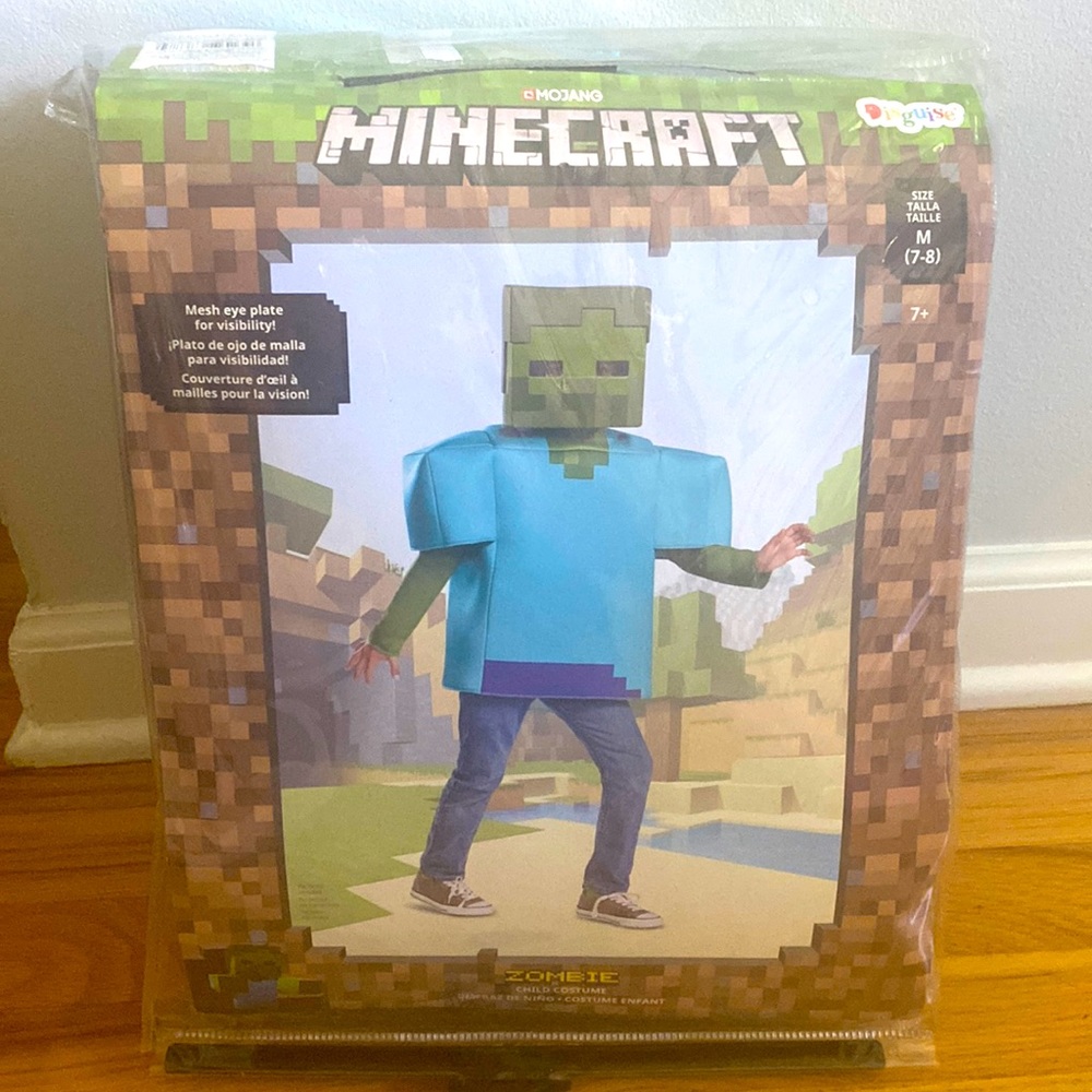 Minecraft zombie costume. Size M (7-8)